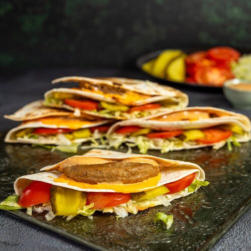 Cheeseburger quesadilla