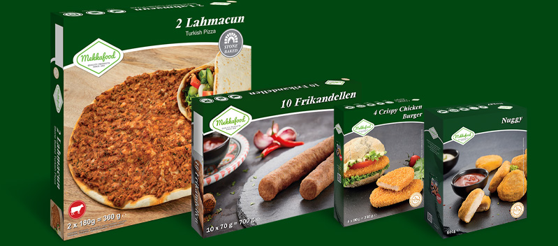 Verpakkingen Lahmacun, 10 Frikandellen, 4 Crispy Chicken Burger en Nuggy